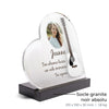 Plaque funéraire guitare-acoustique-blanche-forme-coeur 14 Plaquedeces.fr
